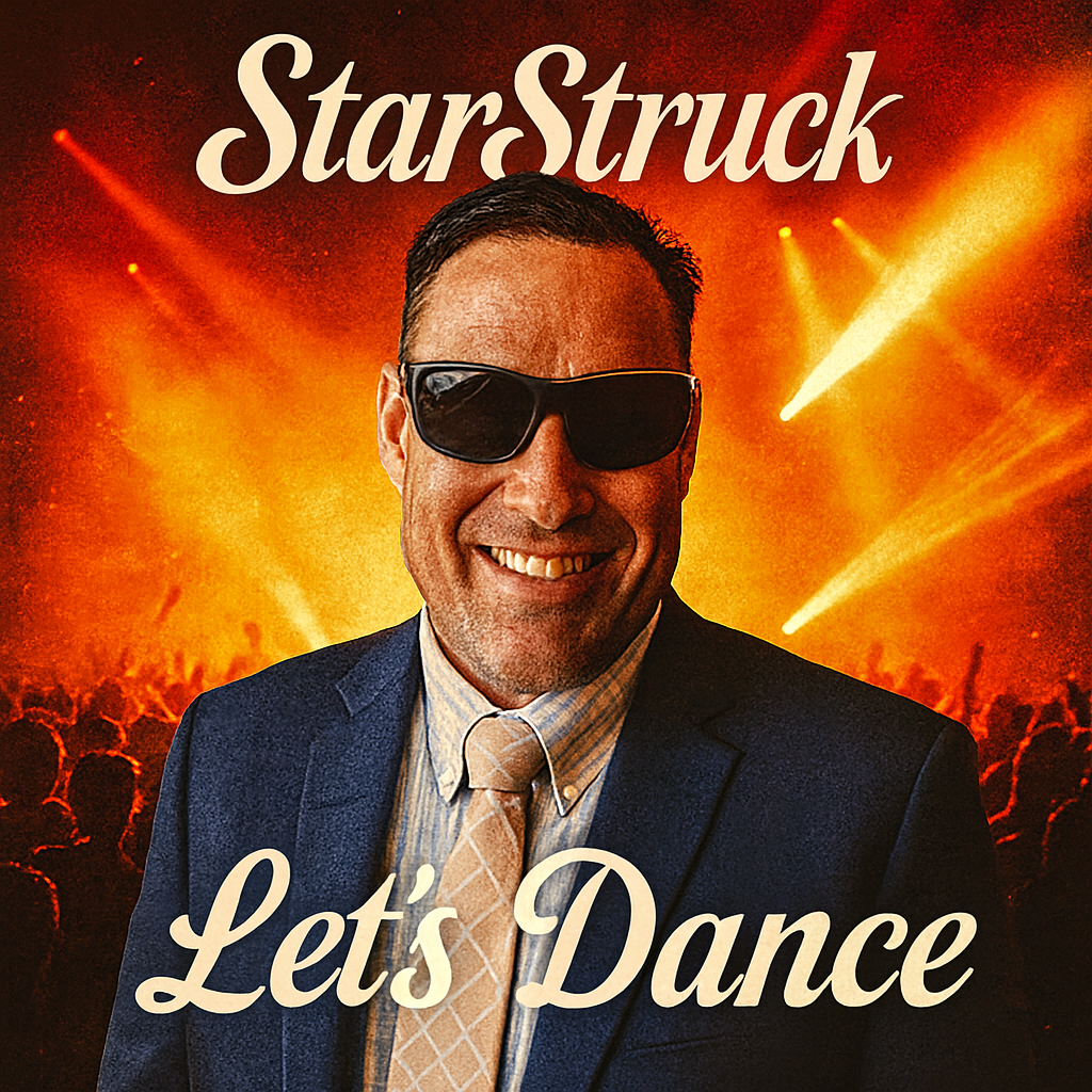 StarStruck – Let’s Dance cover featuring the artist in sunglasses against a live show background